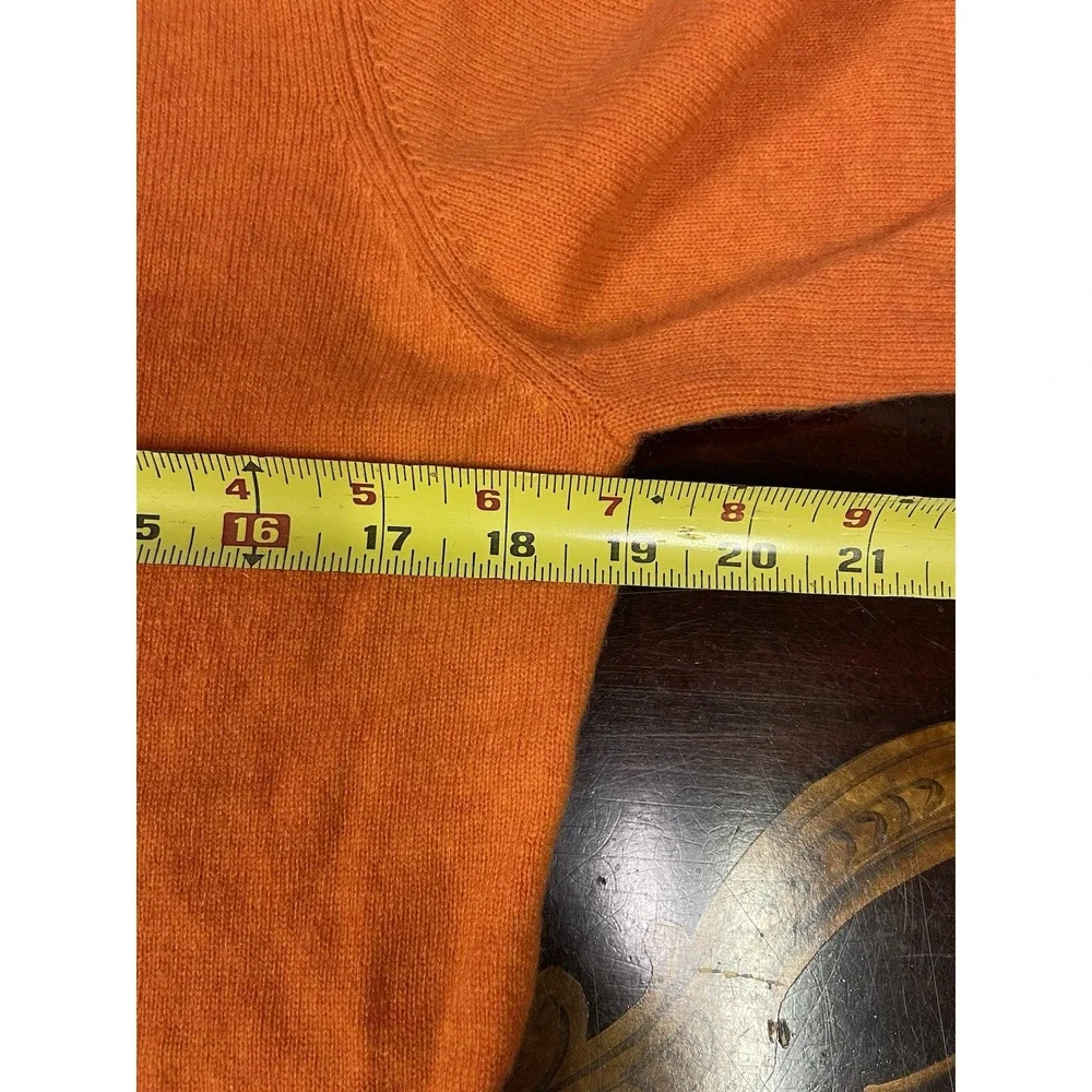 Claudia Nichole Cashmere Orange Cashmere Longsleeve Sweater Swiftie Cozy‎ L NEW - Picture 6 of 11